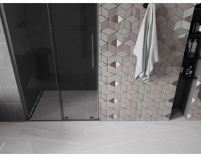 Mexen Velar L, posuvné sprchové dvere do otvoru 100 cm, 8mm šedé sklo, grafit brúsený, 871-100-003-41-66