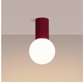 Sollux SL.1748 - Kúpeľňové stropné svietidlo HALO 1xG9/8W/230V IP44 červená