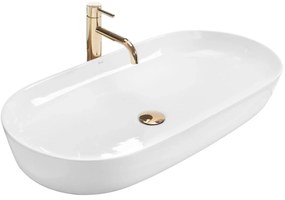 Rea Cleo, umývadlo na dosku 810x410x135 mm, biela lesklá, REA-U0563