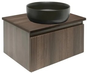 Kúpeľňová skrinka s krytom SAT Evolution 58x30x44,8 cm matný orech SATEVO60NAD, 1 ks