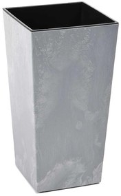 PLASTOVÝ KVETINÁČ PORTO 68X35X35 CM IMITÁCIA BETÓNU SIVÁ