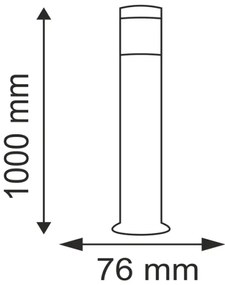 LED Vonkajšia lampa LIVIA 1xE27/7W/230V 4000K IP44