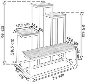 Stojan na kvety ANTIRES biely mramor