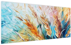 Obraz - Pšenica, abstrakcia (120x50 cm)