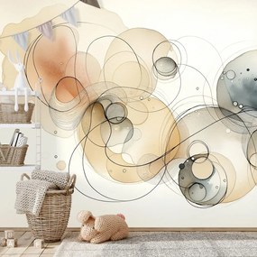 Tapeta abstraktné akvarelové kruhy