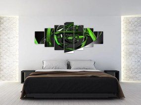 Zelená a sivá - moderný obraz do bytu