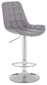 LuxuryForm DESIGN Barová stolička PARIS na striebornom tanieri - šedá