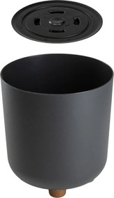 PLASTOVÝ KVETINÁČ TERRA 19,5X21 CM ANTRACITOVÁ