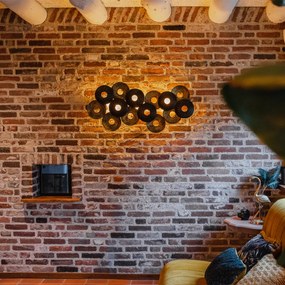 Art Deco orientálna nástenná lampa starožitné zlato 3-svetlo - Balla