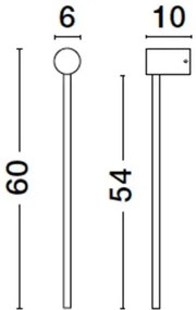 LED nástenné svietidlo Synthesi 60 čierne