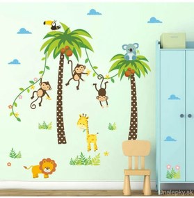 Nálepky na stenu - Veselé opičky