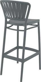 PORTOFINO BAR 75 záhradná barová stolička dark grey