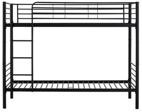 Poschodová posteľ BUNKY 90x200 cm - čierna