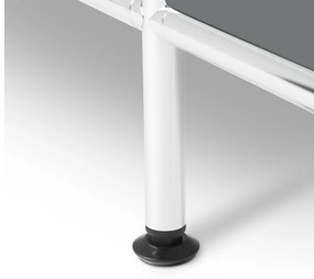 Kovová nízka skrinka »CN3« s výklopnými priehradkami, sivá