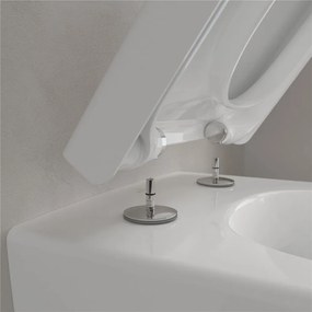 VILLEROY &amp; BOCH Subway 2.0 Compact závesné WC s hlbokým splachovaním bez vnútorného okraja, 355 x 480 mm, biela alpská, s povrchom CeramicPlus, 5606R0R1