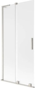 Mexen Velar L, 2-krídlová posuvná vaňová zástena 95 x 150 cm, 8mm sklo námraza, brúsená oceľ, 896-095-003-31-97