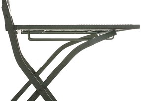 Kovová skladacia stolička Asina (SET 2 ks) - Zelená antik