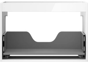 Mexen Box-A, závesná skrinka 70 cm, 1 zásuvka, biela lesklá, 91AX0-0700-470-1-00