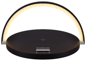 STRÜHM Stmievateľná stolná lampa s bezdrôtovým nabíjaním SATURN LED BLACK 3863
