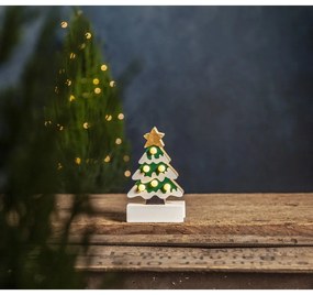 Bielo-zelená svetelná dekorácia s vianočným motívom Freddy – Star Trading