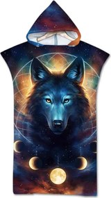 Plážové pončo MOON WOLF farebné 80x145 cm