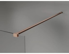 Mexen, Mexen Kioto-X sprchová stena 60 x 200 cm, grafit 10 mm, brúsená meď - 800-060-101-65-40-X