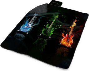 Sablio Plážová deka Gitary: 200x140 cm