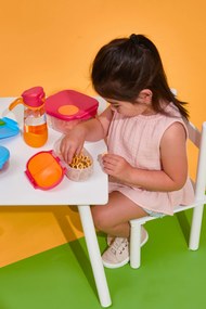 Sport fľaša na pitie 600 ml - ružová/oranžová