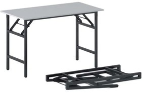 Konferenčný stôl FAST READY s čiernou podnožou 1200 x 600 x 750 mm, sivá