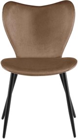 Jedálenská stolička Maika zamat - hnedá