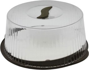 BAMA Servírovací otočný tanier s poklopom Barva: hnědá