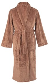 Hnedý župan z mikroplyšu veľkosť L/XL Pippa – Tiseco Home Studio