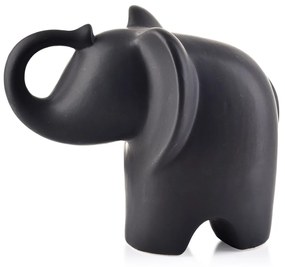 Keramický slon MIA BLACK IV matná čierna