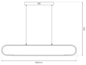 Závesné LED svietidlo Frame, 1x LED 42w, 4000k, b
