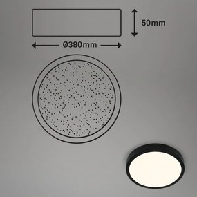 Briloner 3704-015- LED Stmievateľné stropné svietidlo RUNA LED/22W/230V čierna + DO