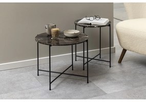 Okrúhly odkladací stolík s mramorovou doskou ø 42 cm Avila – Actona