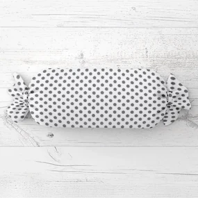 Biante Vankúš valec bonbon Sandra SA-286 Sivé bodky na bielom 15x80 cm