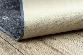 Protišmykový koberec WOOD drevo, dosky - sivý