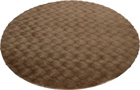 Obsession, Kusový koberec Diamond Cut 800 Taupe kruh, 200x200 (priemer) kruh, hnedá, obývacia izba