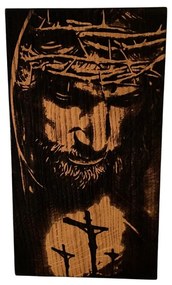 Drevený obraz Ježiša Krista 33,5 x 20 x 2,5 cm