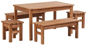 Záhradný drevený set PROWOOD z ThermoWood - SET M7 - Set + dodanie náteru v odtieni TEAK + PCD 91