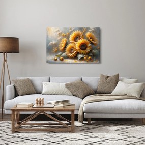 Obraz - Maľba slnečníc (90x60 cm)