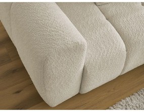 Béžová rozkladacia/s úložným priestorom rohová pohovka z textílie buklé (pravý roh/s leňoškou) Roxelane – Bobochic Paris