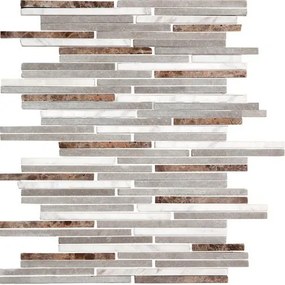 Kamenná mozaika Premium Mosaic Stone šedá 25x30 cm mat STMOS7140MIX1