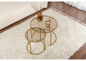 Súprava konferenčných stolíkov Aurum Gold and Bronze 60 cm, 2 ks