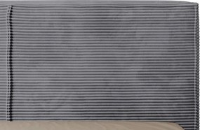 Posteľ Inez 180x200 cm, stredne šedá štruktúrovaná látka