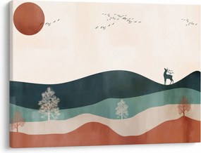 Obraz - Ilustrovaná krajina (70x50 cm)