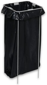 Kôš na triedený odpad 2x 70 L, úchyt na vrece, sivý/čierny