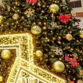 DECOLED 2D Kovová vločka zlatá priemer 20 cm