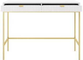 Konzolový stolík NOVA 77x104 cm biela/zlatá